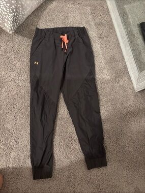 Under Armour Black Joggers with Coral Drawcord